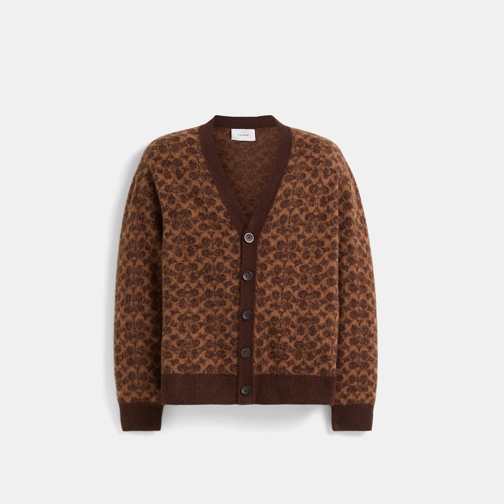 Coach Restored Signature Cardigan Size Small